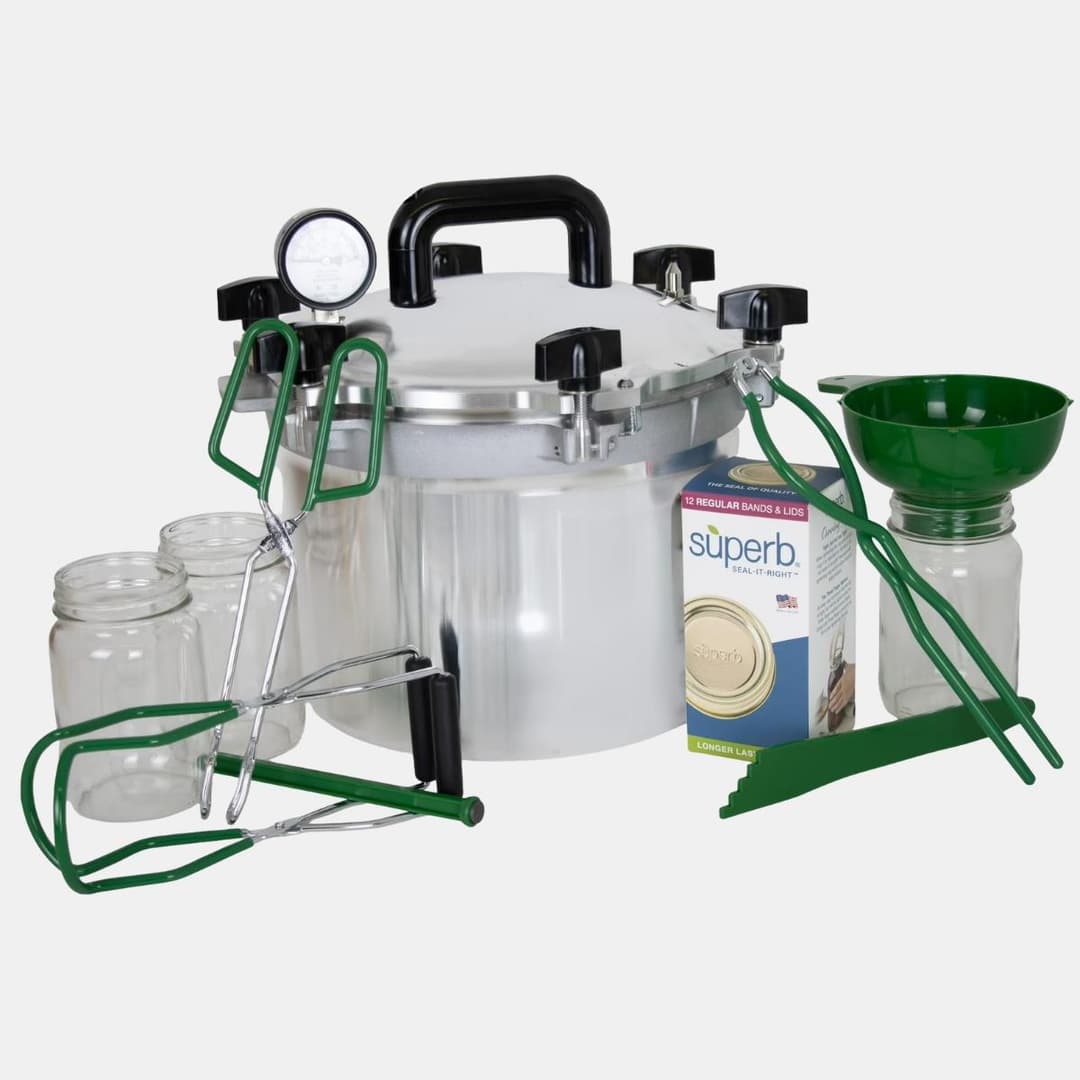 10.5qt Pressure Cooker w/Canning Kit & Jars